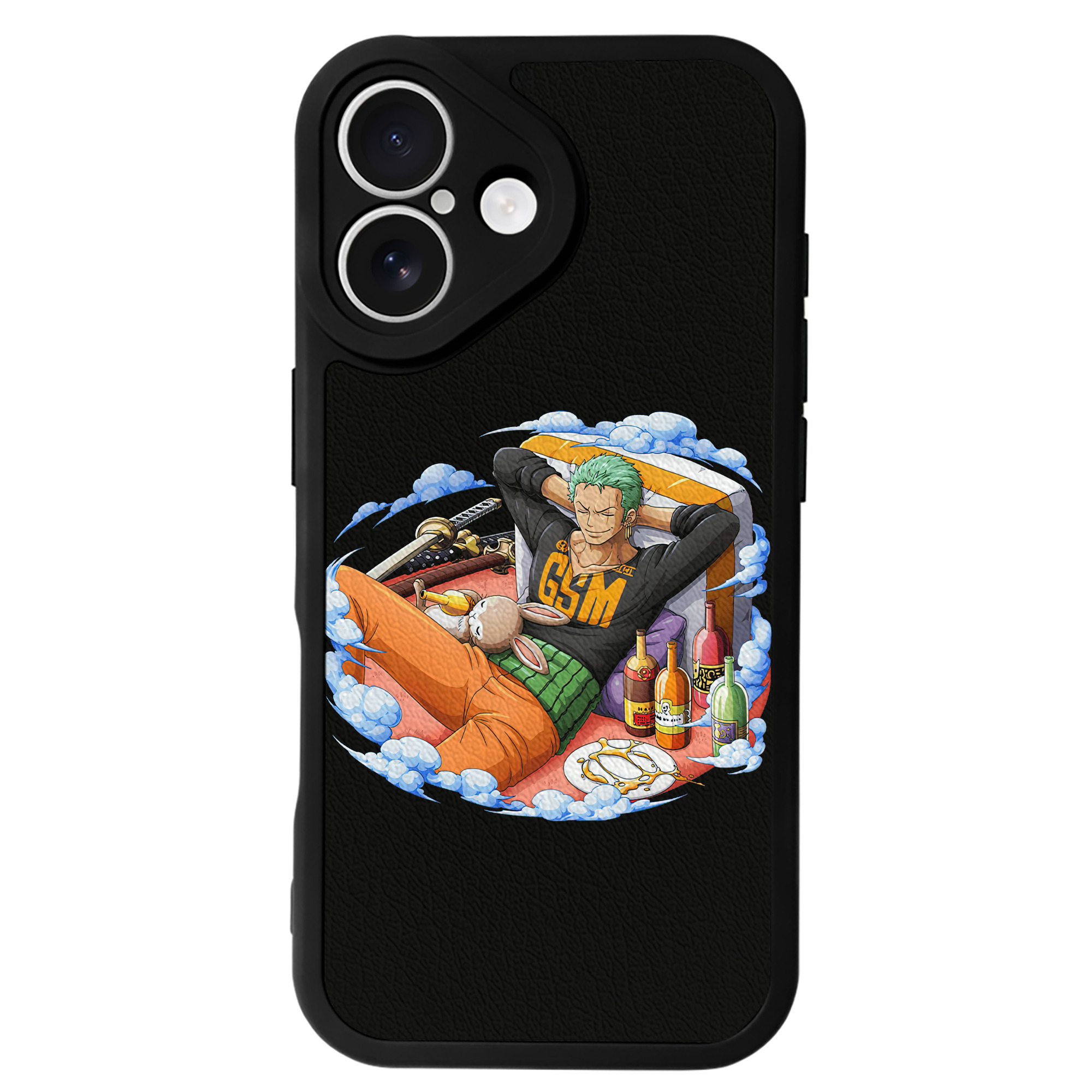 （画像用） ワンピース ロロノア・ゾロ ONE PIECE Roronoa Zoro 【iPhone 16シリーズ対応】シリコンスマホケース（レザー調） 材質：シリコン
